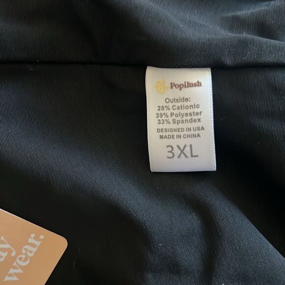 Popilush The Shapewear Jumpsuit Denim Square Neck Tank Top Flare - Picture 10 of 16